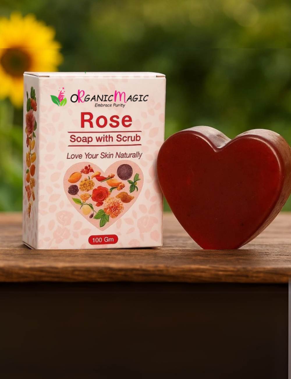 Rose Soap with Scrub