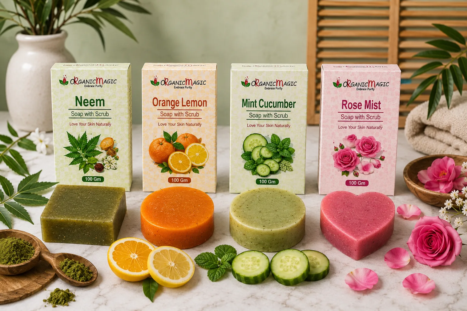 Neem, Orange Lemon, Cucumber & Rose Mist Combo - Image 2