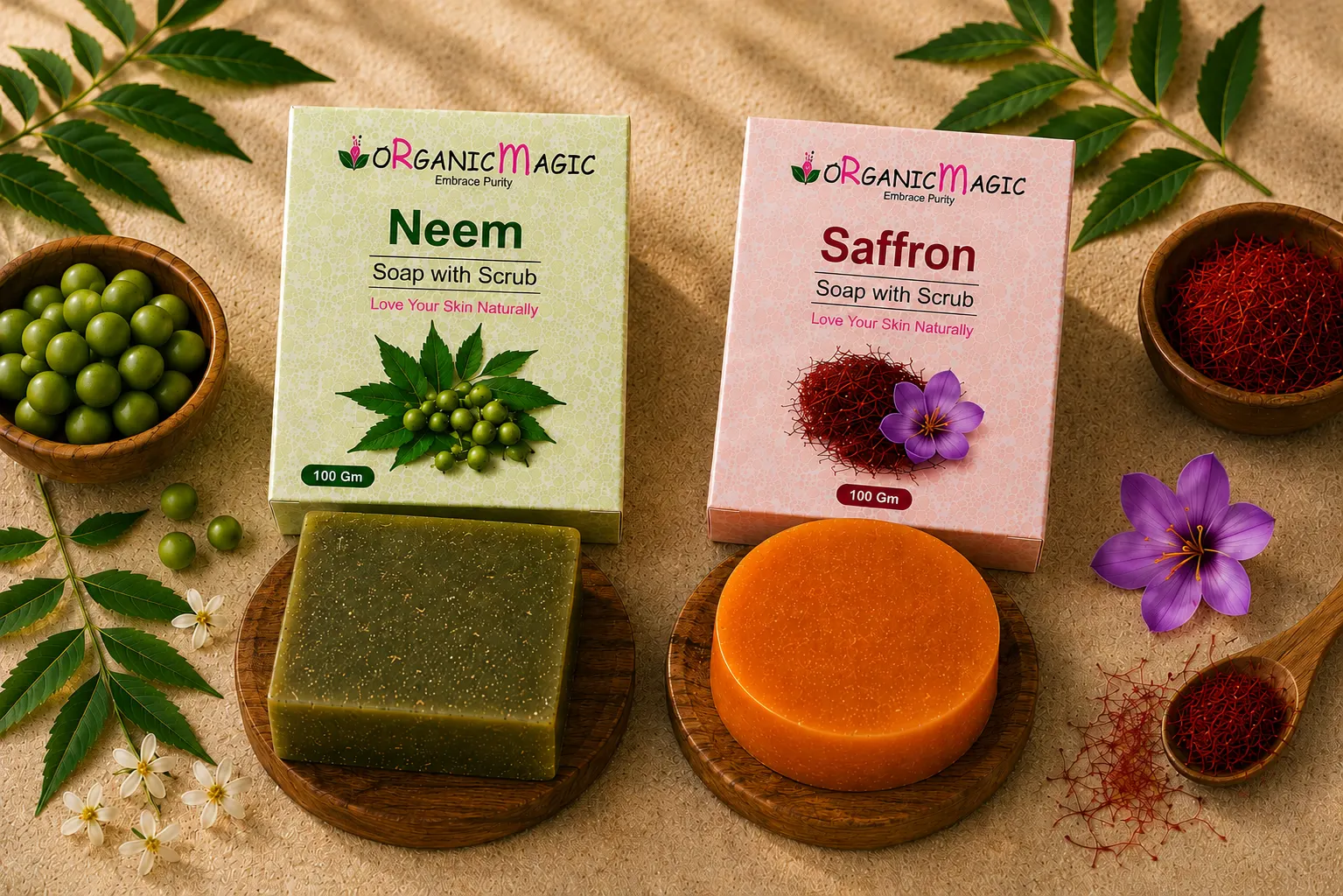 Saffron & Neem Soap Combo - Image 3