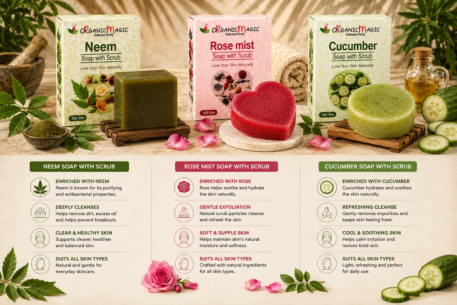 Neem, Cucumber & Rose Mist Combo - Image 4