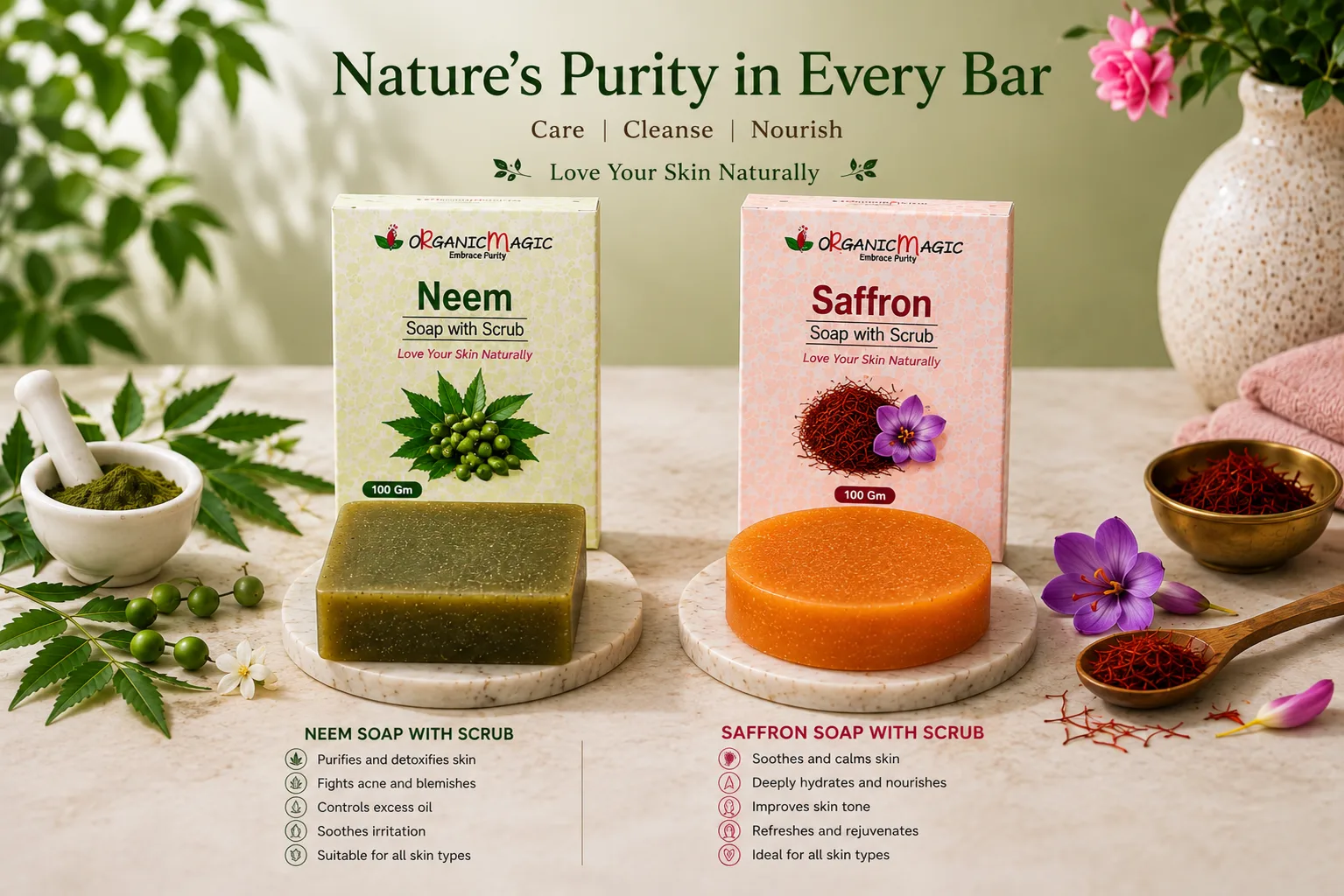 Saffron & Neem Soap Combo - Image 2